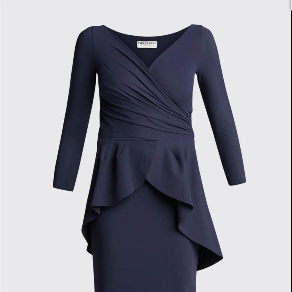 Chiara Boni La Petite Robe Duth Peplum Sheath Dress